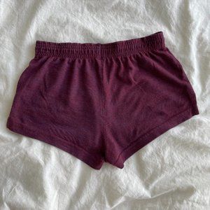 American Apparel burgundy gym/fabric shorts